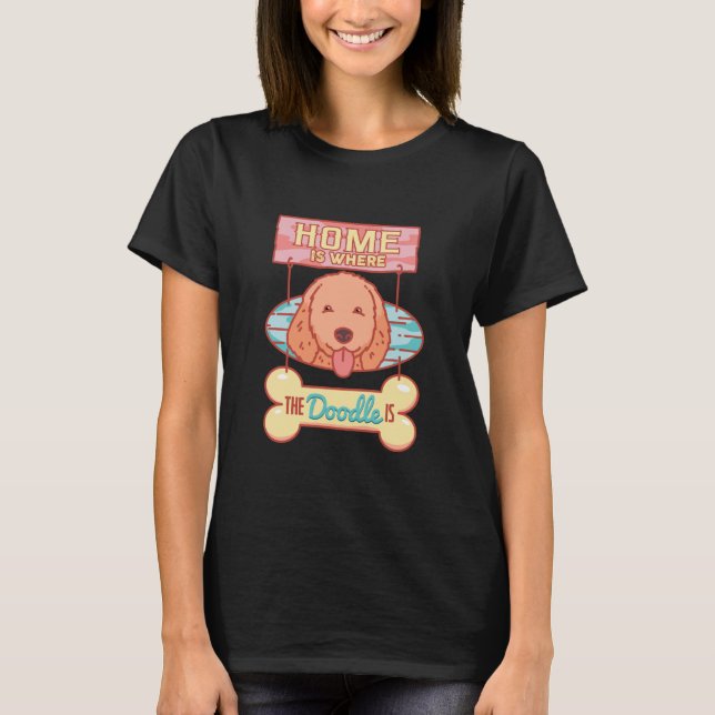 Camiseta Cachorro de Goldendoodle (Frente)