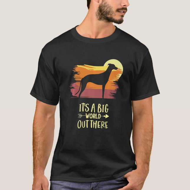 Camiseta Cachorro de Greyhound Windhound Raça 1 (Frente)