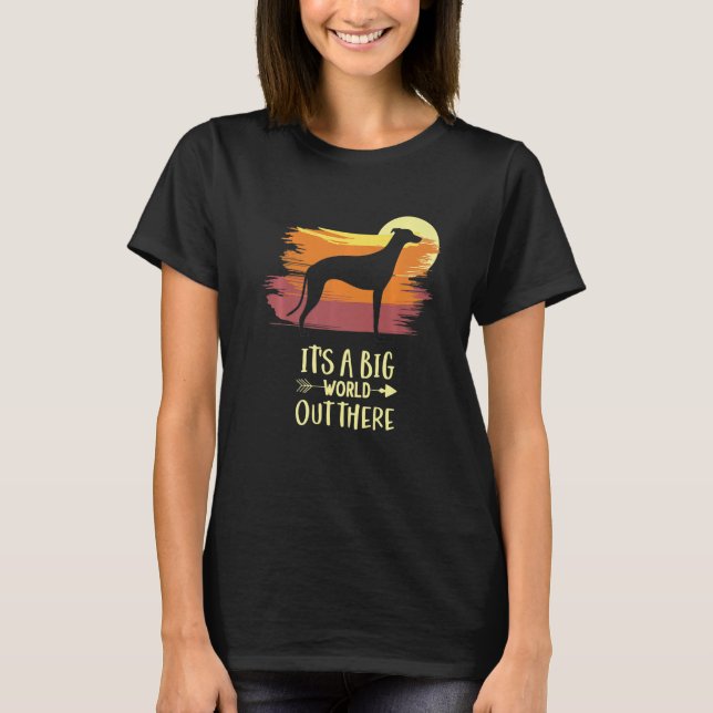 Camiseta Cachorro de Greyhound Windhound Raça 1 (Frente)