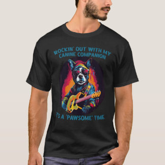 Camiseta Cachorro de Guitarra Incrível para Música de Rock'