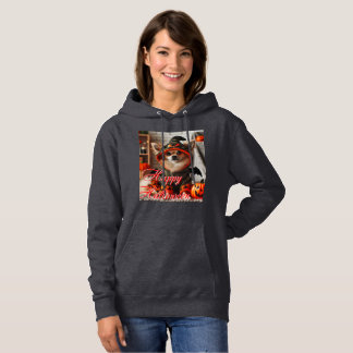 Camiseta Cachorro de Halloween de Hoodies, de mulheres