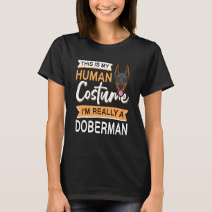 Camiseta Cachorro de Halloween Doberman Pinscher Para Propr
