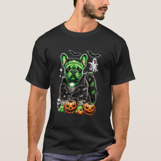 Camiseta Cachorro de Halloween Louco Frankenstein Monster C