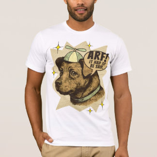 Camiseta Cachorro de história em quadrinhos filhote chapéu 