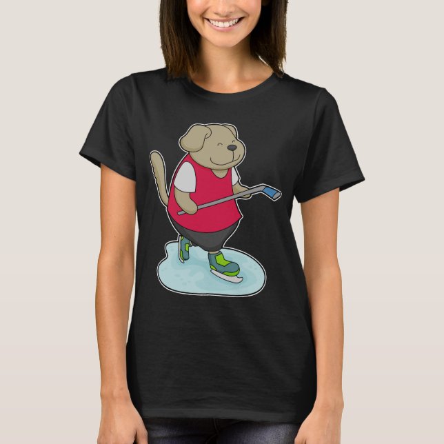 Camiseta Cachorro de Hóquei no Gelo (Frente)