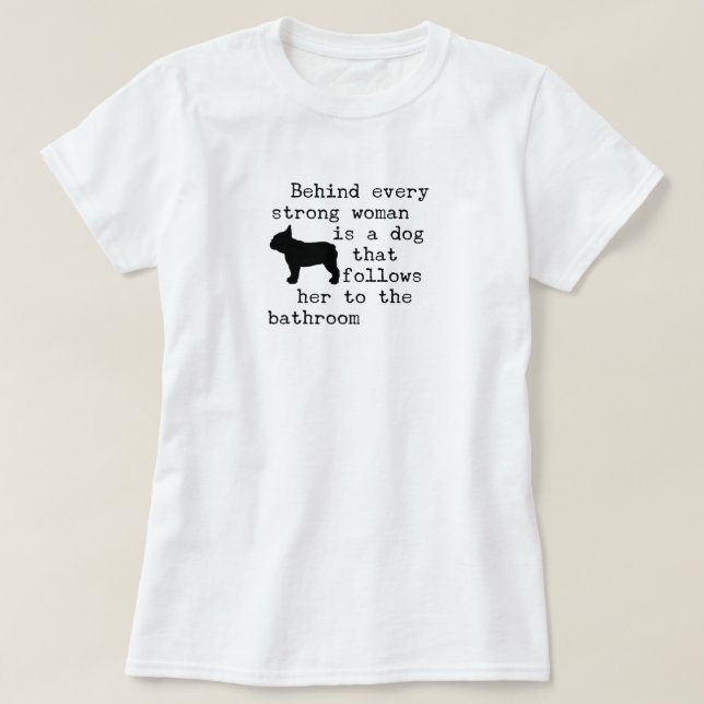 Camiseta Cachorro de Humor - Cachorro Francês (Frente do Design)