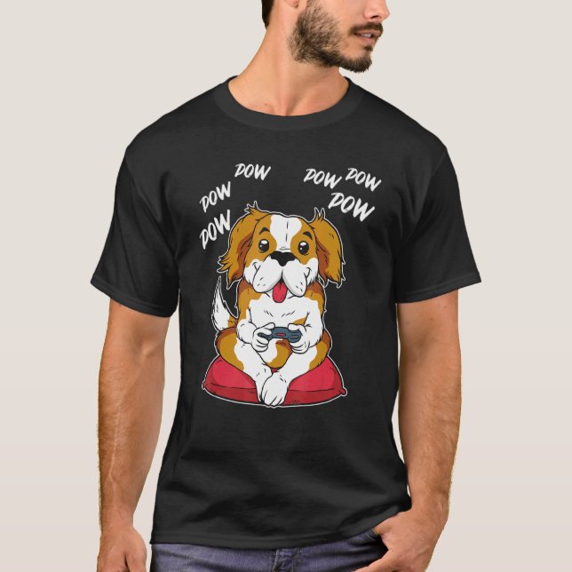 Camiseta Cachorro de Jogos Proprietários de Cachorros de Pc (Frente)