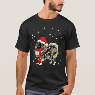 Camiseta Cachorro de Keeshond Papai Noel Cachorro de Natal 