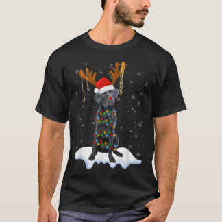 Camiseta Cachorro de Malha de Luz de Árvore de Natal Labrad