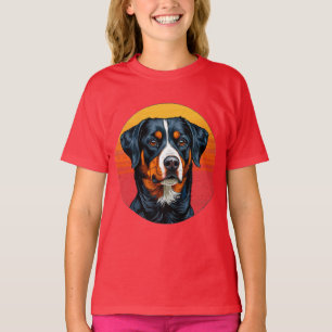 Camiseta Cachorro de Montanha Bernês Contra Cores Molares Q