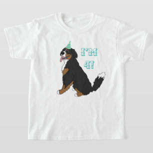 Camiseta Cachorro de Montanha Bernese, Idade do Aniversári