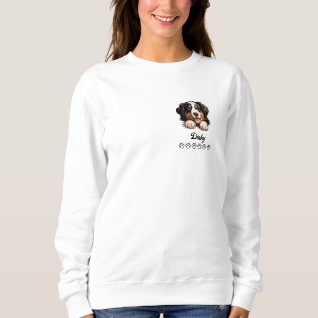 Camiseta Cachorro de Montanha Bernese Personalizado (Frente)
