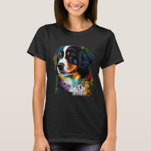 Camiseta Cachorro de Montanha Bonita Bernese Cachorro Cacho