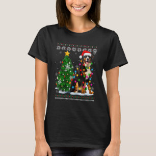 Camiseta Cachorro de Montanha de Bernese Santa Árvore de Na