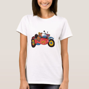 Camiseta Cachorro de motocicleta no sidecar