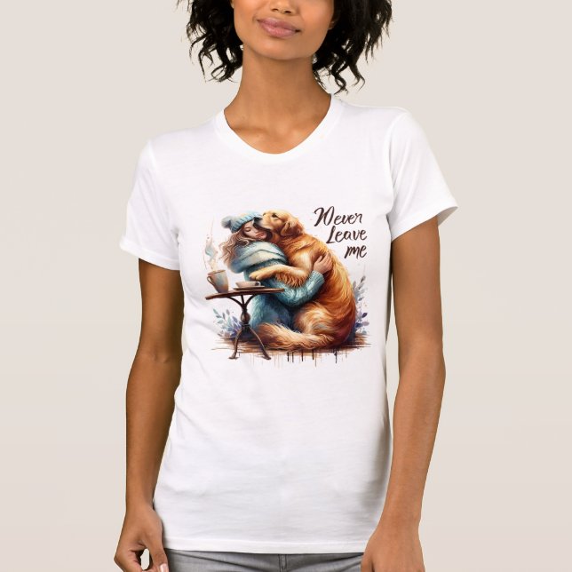 Camiseta Cachorro de mulheres abraçando (Frente)