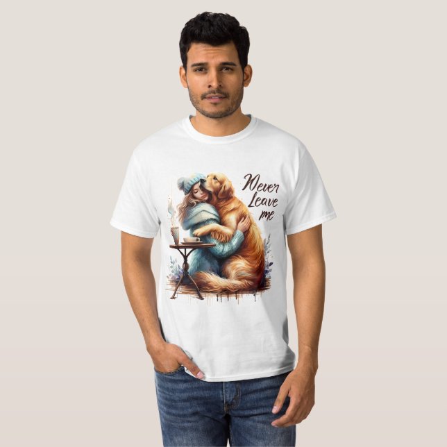 Camiseta Cachorro de mulheres abraçando (Frente Completa)