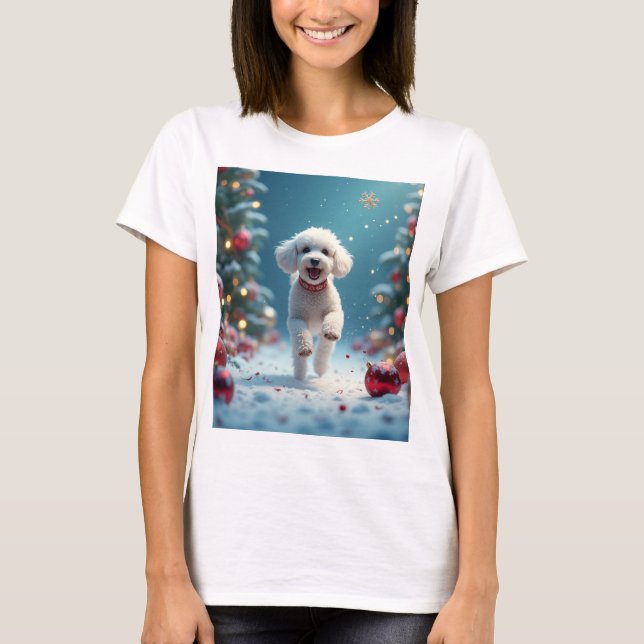 Camiseta cachorro de Natal (Frente)