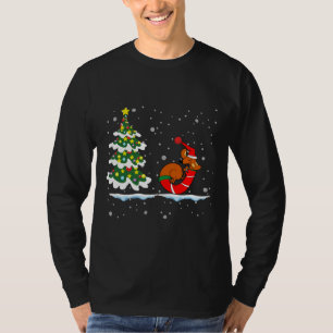 Camiseta Cachorro De Natal Através Da Neve