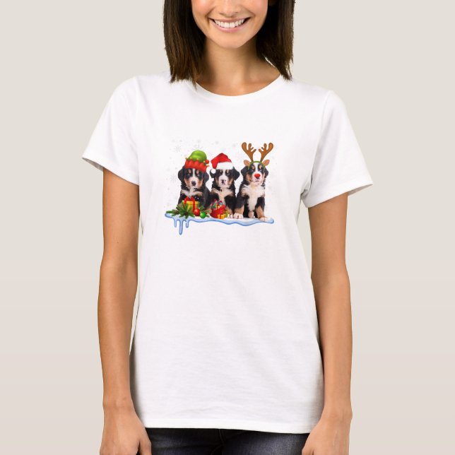 Camiseta Cachorro-de-Natal Bernese (Frente)