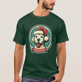 Camiseta Cachorro de Natal Bonita