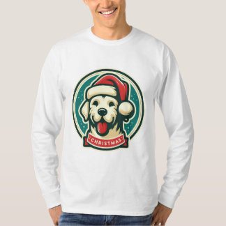 Camiseta Cachorro de Natal bonito