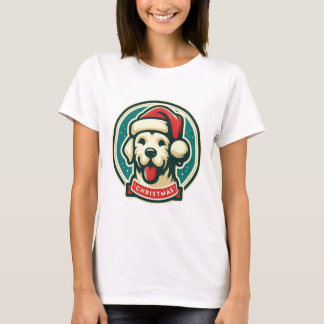 Camiseta Cachorro de Natal bonito