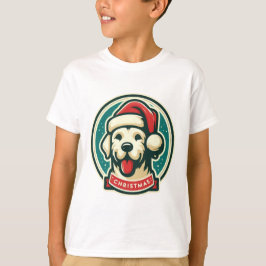 Camiseta Cachorro de Natal bonito