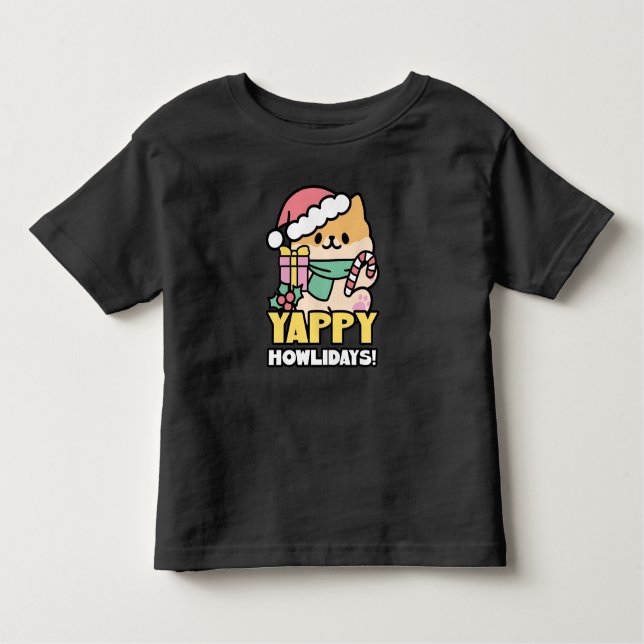 Camiseta Cachorro de Natal Bonito - Erradias de Yappy (Frente)