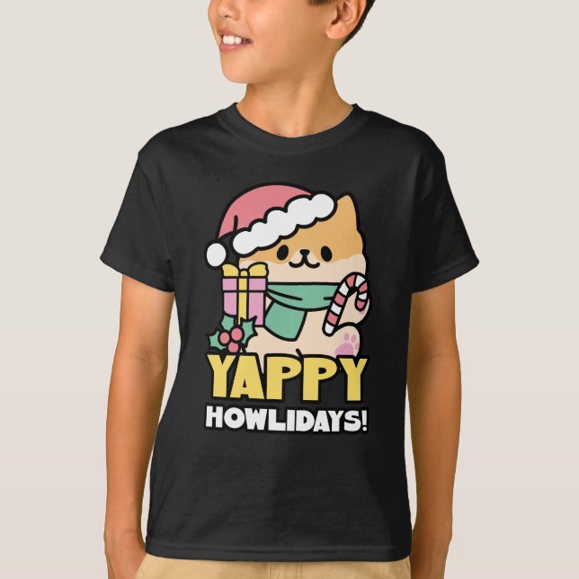 Camiseta Cachorro de Natal Bonito - Erradias de Yappy (Frente)