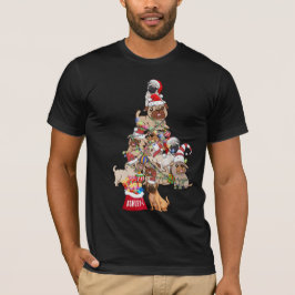 Camiseta Cachorro de Natal Cachorro Cachorro Cachorro