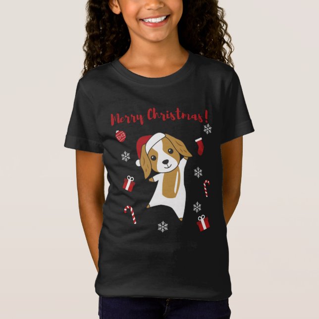 Camiseta Cachorro-de-Natal, Cachorro-de-Natal, Cachorro-de- (Frente)