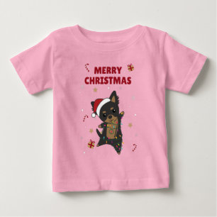 Camiseta Cachorro de Natal Chiwawa Cachorros de inverno Cac