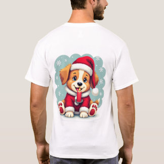 Camiseta Cachorro de Natal com design de Vela!