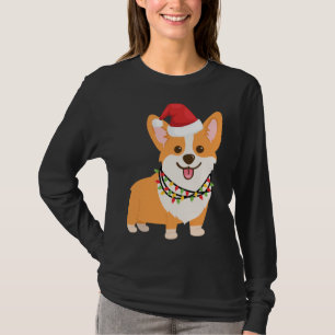 Camiseta Cachorro de Natal com Papai Noel e Natal L