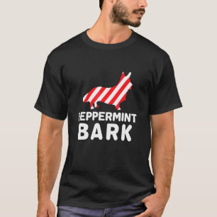 Camiseta Cachorro de Natal Corgi Casca de Hortelã-Pimenta