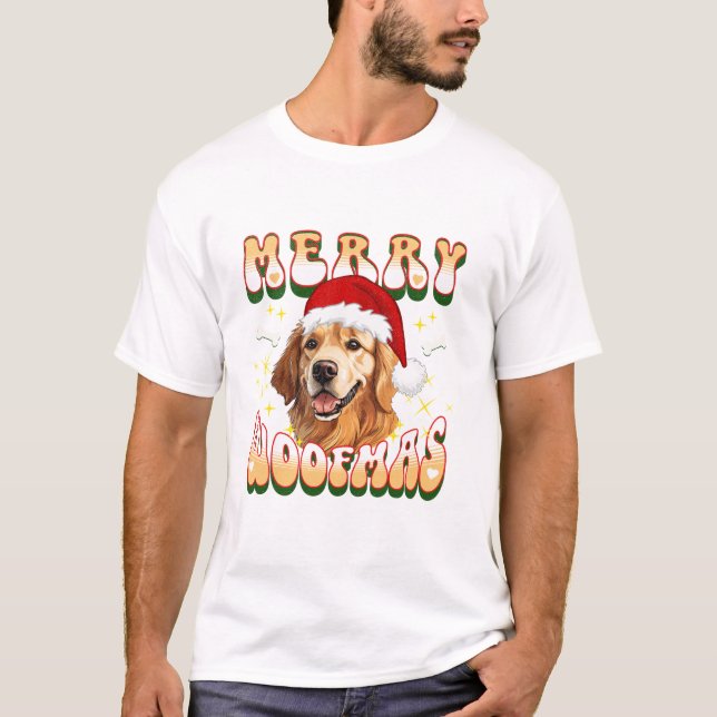 Camiseta Cachorro de Natal da feliz Woofmas (Frente)