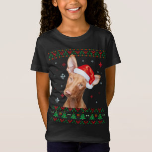 Camiseta Cachorro de Natal de Cachorro de Caça Faraó Papais