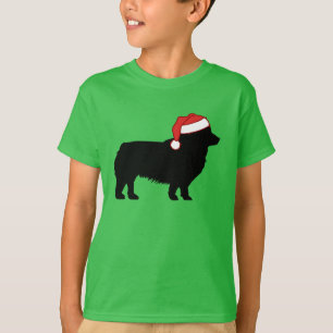 Camiseta Cachorro de Natal de Corgi em Santa Hat Kids