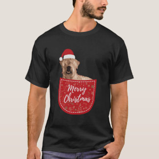 Camiseta Cachorro De Natal De Roda Terrier No Seu Bolso