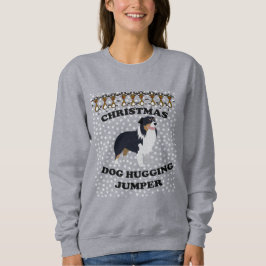 Camiseta Cachorro de Natal do Bernese Mountain dog Hugging