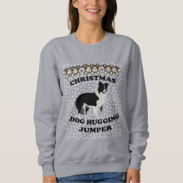 Camiseta Cachorro de Natal do Collie Hugging