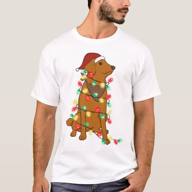 Camiseta Cachorro de Natal Engraçado (Frente)