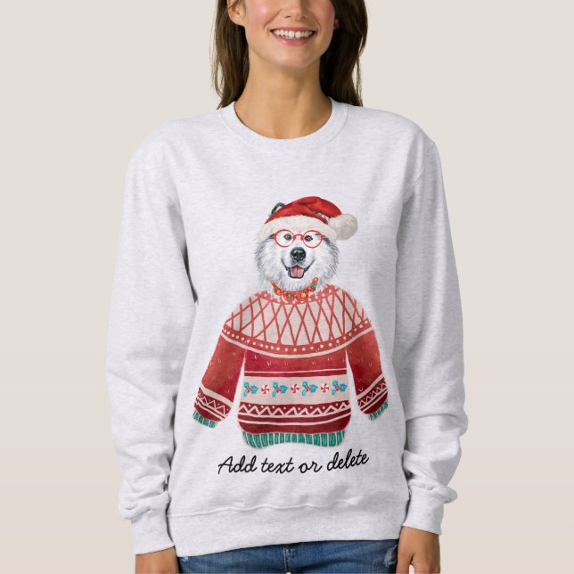 Camiseta Cachorro de Natal Feio Cachorro Mamãe (Frente)