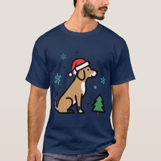 Camiseta Cachorro De Natal Fofo Papai Noel Puppyee Feliz Wo