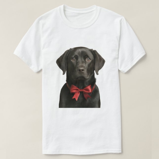 Camiseta Cachorro de Natal no Black Lab (Frente do Design)