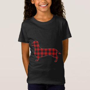 Camiseta Cachorro de Natal Pajama Dachshund Pijamas Xmas G