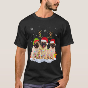 Camiseta Cachorro de Natal Pug Pajama Men Gif