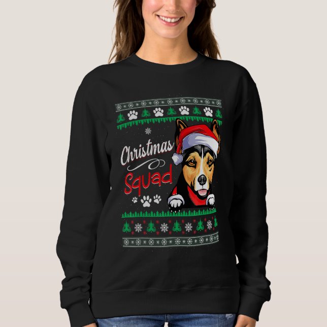 Camiseta Cachorro de Natal Rato Terrier Febre de Natal (Frente)