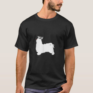 Camiseta Cachorro de Natal Rena Havanês
